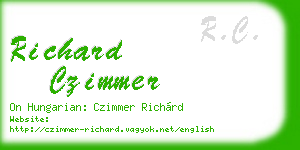 richard czimmer business card