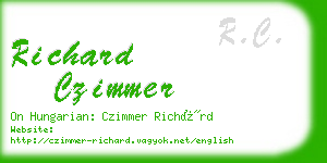 richard czimmer business card